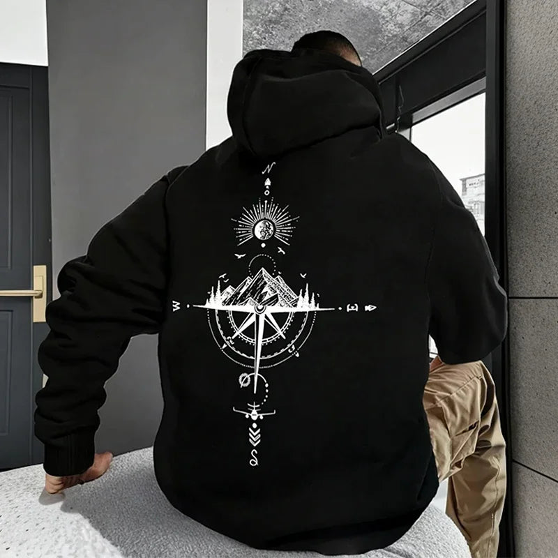 Men's hoodies, high-quality long-sleeved hooded