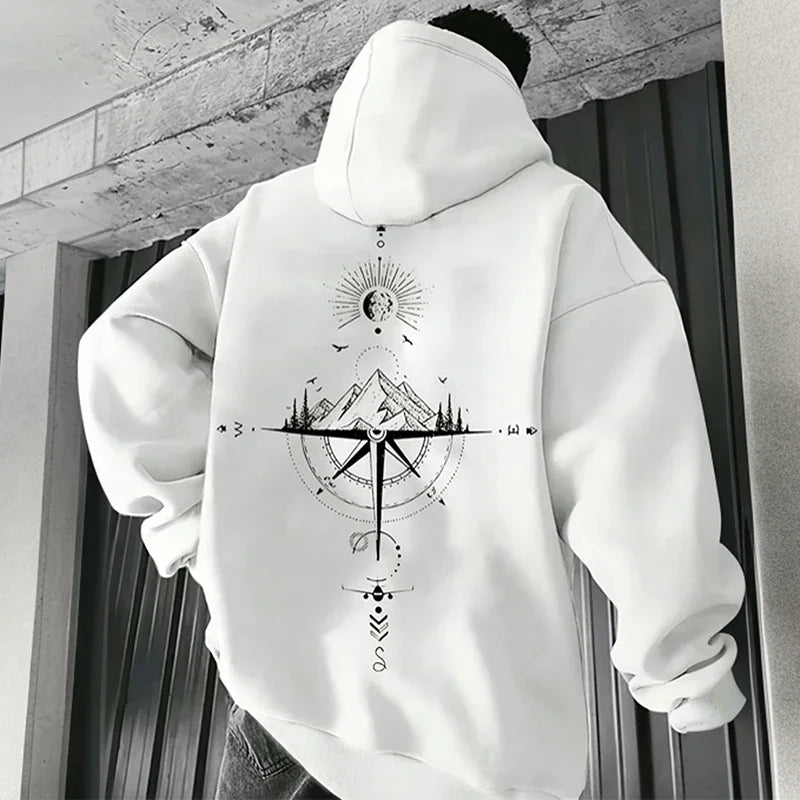 Men's hoodies, high-quality long-sleeved hooded